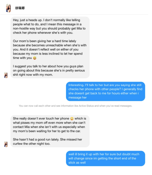 Sofia Sy manipulation facebook messages part 1